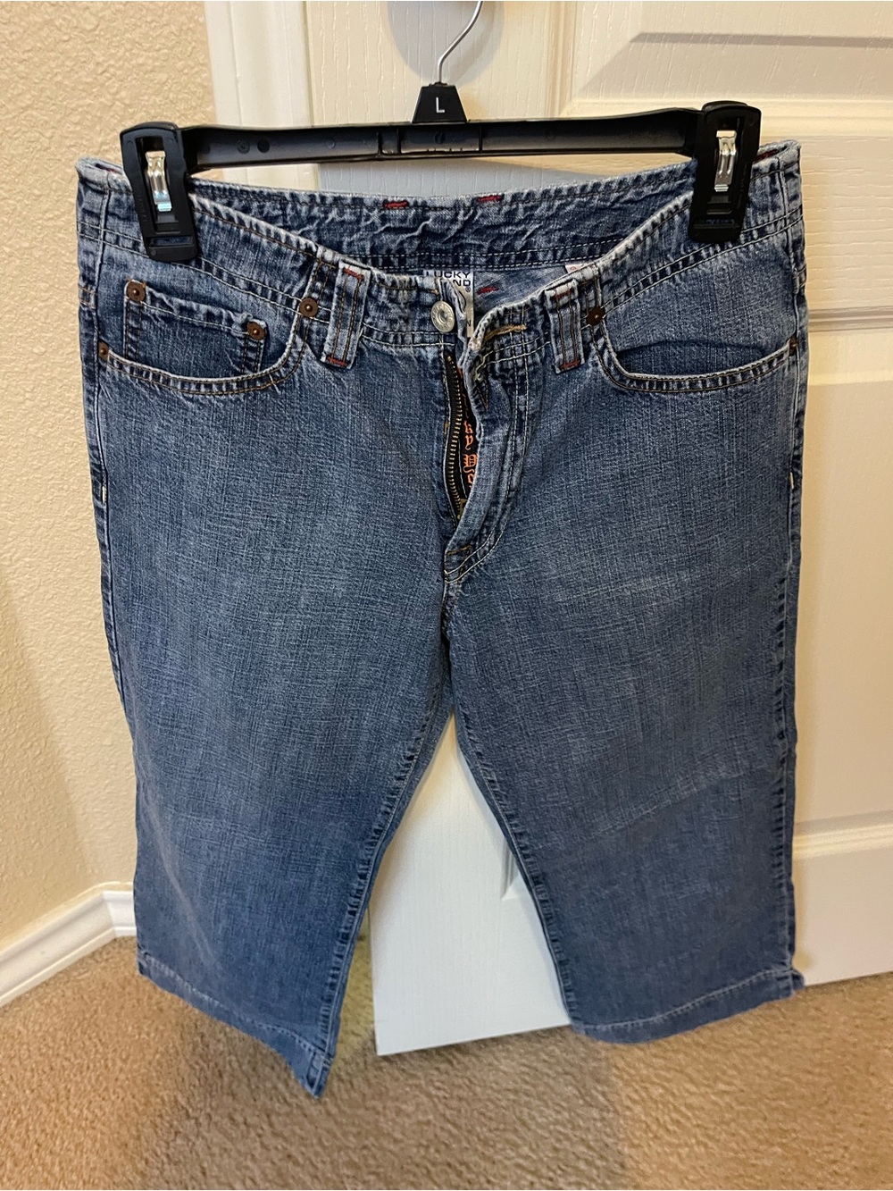 Lucky Brand Women's Cropped Blue Denim Jeans